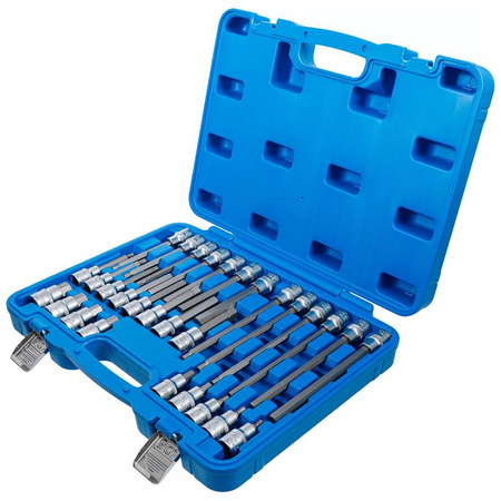 Zestaw 30 nasadek z bitem gniazdo sześciokątne 5-19 mm, napęd 12,5 mm (1/2") 30 szt., BGS 5181