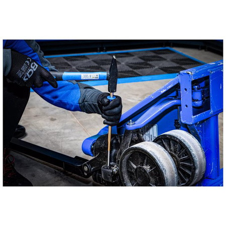 Zestaw wybijaków zawleczek / punktaków / przecinaków płaskich z ochroną dłoni 13 szt., BGS 74596