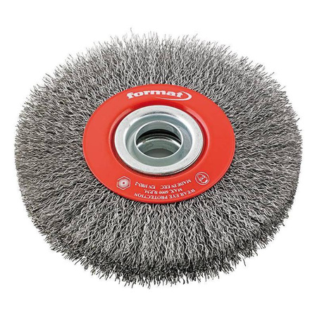 Szczotka tarczowa, drut stalowy 150x30mm FORMAT