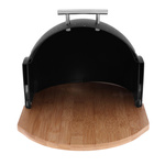 Chlebak akrylowo-bambusowy, czarny marmurek 37 x 26,5 x 19 cm Klausberg