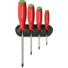 Wrętaki krzyżakowe Pozidriv w uchwycie ściennym SwissGrip PB Swiss Tools 8243, zestaw 4-częściowy