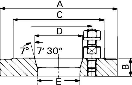 Kolnierz stalowy DIN55029 315mm KK 6 RÖHM