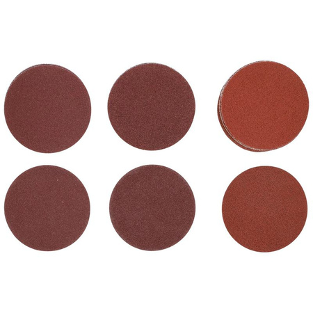 Zestaw tarcz do szlifierki mimośrodowej Ø 75 mm K 60-80-120 30 szt., BGS 70195