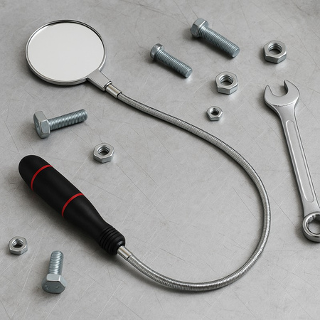 Lusterko inspekcyjne z elastycznym ramieniem okrągłe 55 mm, uchwyt 500 mm PRAXER