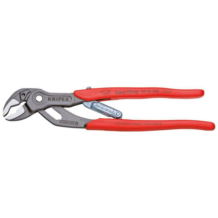Szczypce nastawne do rur SmartGrip® z regulacją automatyczną z rękojeściami powlekanymi tworzywem sztucznym 250 mm KNIPEX 85 01 250