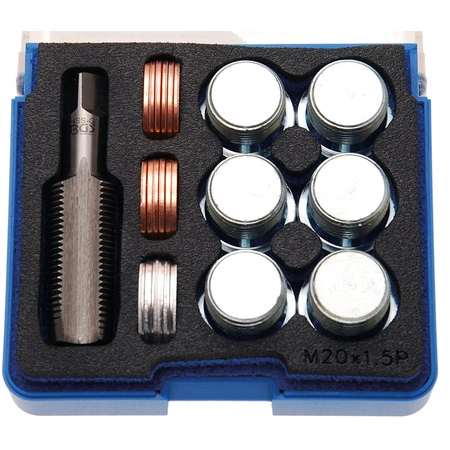 Zestaw do naprawy gwintów spustu oleju M20 x 1,5 mm, BGS 159