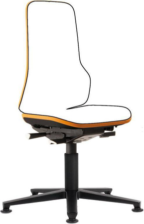 Krzesło obrotowe do pracy bez tapicerki Neon pomarańczowe