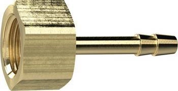 Krocięc do węza, mosiądz,gwint wewn.G1/8", Ø wewn. węza 6mm RIEGLER