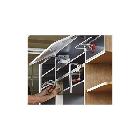 Ścisk śrubowy stolarski 250 x 120 mm stalowy ze składaną rękojeścią GZ 25KG Bessey