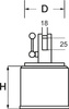Magnes garnkowy z gwintem dociskowym 70mm FORTIS