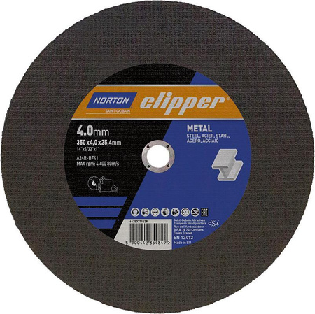 Tarcza tnąca metal Norton A24R-350x4x25.4mm