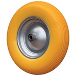 Koło zapasowe do taczki 400/100 mm - piankowe pełne, łożysko kulkowe, oś 17 mm, CAPITO