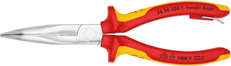 Szczypce tnące półokrągłe wydłużone 200 mm izolowane VDE KNIPEX