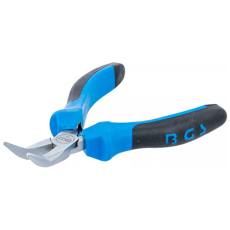 Szczypce szpiczaste wygięte ze sprężyną 138 mm, BGS 383