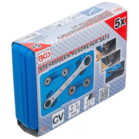 Zestaw wykrętaków do szpilek 6-12 mm 5 szt., BGS 65505