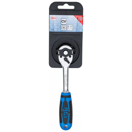 Grzechotka dwustronna z drobnym uzębieniem 6,3 mm (1/4"), wersja prosta, BGS 680