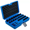 Zestaw spiralnych kluczy nasadowych / wykrętaków 6,3 mm (1/4") / 10 mm (3/8"), 32 szt., BGS 74560