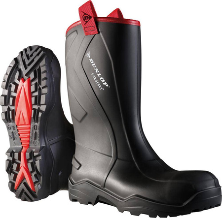  	Kalosze gumowce robocze bezpieczne BHP ochronne DUNLOP Purofort + Rugged, rozmiar 48