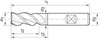 Frez trzpieniowy,długi DIN6527, pełnowęglikowy, FIRE,typ RF100 3,70mm GÜHRING