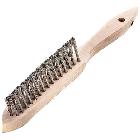 Szczotka do spoin pachwinowych ze stali nierdzewnej 3-rzędowa 0,3 mm Lessmann