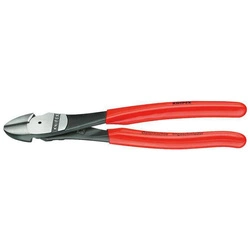 Szczypce tnące boczne o zwiększonym przełożeniu z rękojeściami powlekanymi tworzywem sztucznym 160 mm KNIPEX 74 01 160