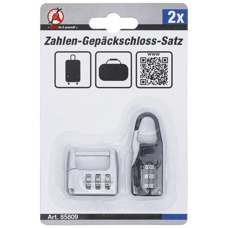 Zestaw kłódek szyfrowych do bagażu 2 szt., BGS Diy 85809