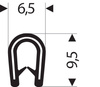 Taśma zabezpieczenia krawędzi 6,5x9,5mm biała 10m