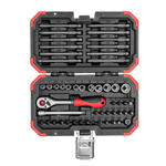 Zesatw bitów 1/4" z przełączalną grzechotką, adapterami i długimi bitami, 51 el., GEDORE RED, R33003051