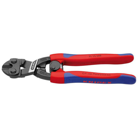 CoBolt® kompaktowe szczypce tnące do sworzni, drutów z rękojeściami wielokomponentowymi 200 mm KNIPEX 71 12 200