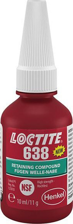 LOCTITE 638 Klej do fug, anaerob.odporny na działanie wysokich temp.wytrzym.,butel.10ml