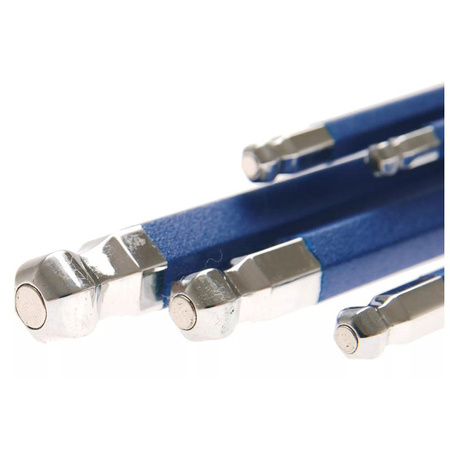 Zestaw długich kluczy imbusowych z kulką 1,5-10 mm 9 szt., BGS 35100