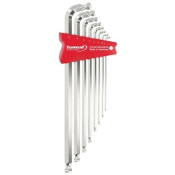 Zestaw kluczy trzpieniowych, kątowych, z podwójną kulistą główką 2 x 10 mm FORMAT