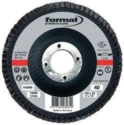 Ściernica listkowa talerzowa 6°, wysklepiona 115mm K120 FORMAT