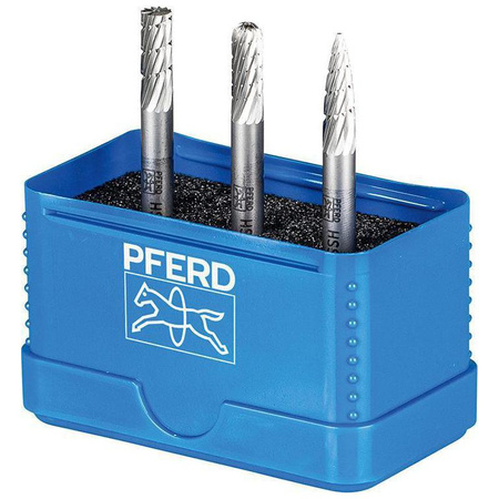 Zestaw pilników obrotowych HSS 6 mm 3-częściowy A-C-K Ø 6mm Pferd