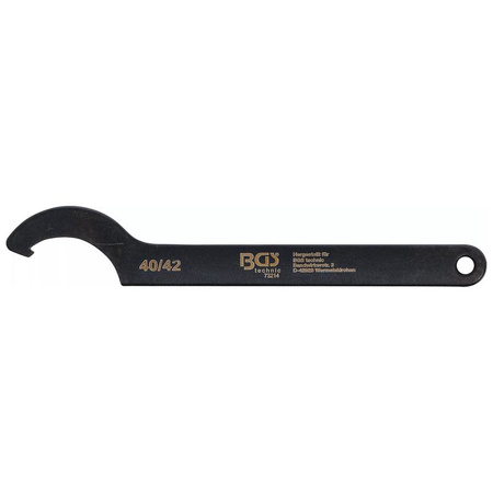 Klucz hakowy z noskiem 40-42 mm, BGS 73214