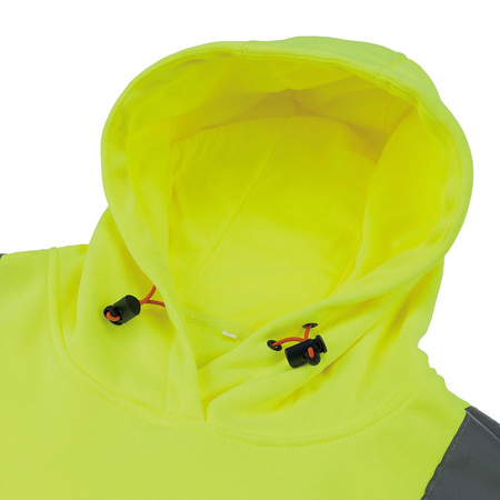 Jaskrawa bluza z kapturem żółto-granatowa z odblaskami, rozmiar XL, Scruffs T56400