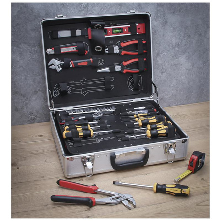 Zestaw narzędzi w walizce aluminiowej 129 szt., BGS Diy 2204
