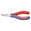 Szczypce chwytające dla elektroników, szczęki płasko-okrągłe wygięte pod kątem 45° 145 mm KNIPEX 35 82 145