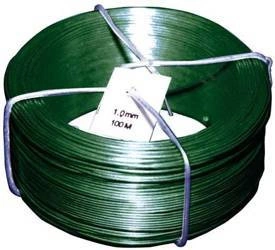 Drut w zwoju PVC zielony 1,4mm x 50m 10szt