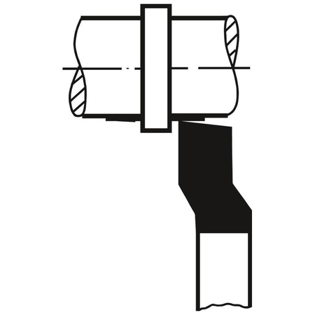 Nóż tokarski boczny odsadzony, prawy, HSSE, 16 x 16 x 140 mm, DIN 4960, WILKE
