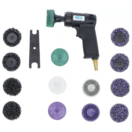 Zestaw tarcz szczotkowych na sprężone powietrze 17 szt., BGS 3328