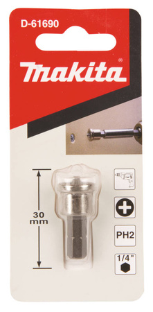 Skrętna końcówka wkrętakowa PH2, z ogranicznikiem do k/g, 30mm MAKITA