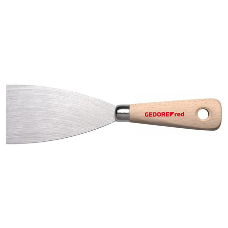 Szpachla 60 mm z drewnianym uchwytem i otworem do zawieszania, GEDORE RED, R93400060