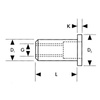 Nitonakrętka M4x10,5mm 50szt FORTIS
