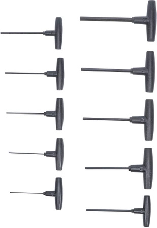 Zestaw 10 wkrętaków imbusowych 2-10 mm z poprzeczną rękojeścią, BGS Diy 791