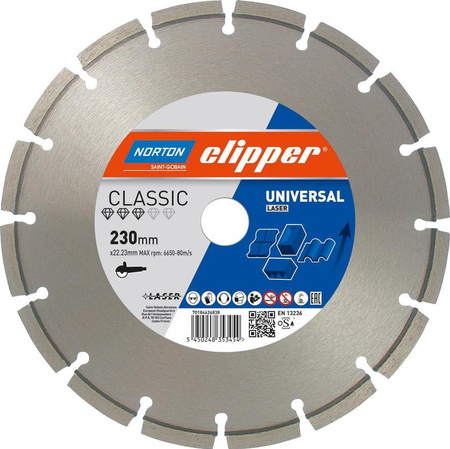 Tarcza diamentowa Classic Universal Laser 230x22,23 mm