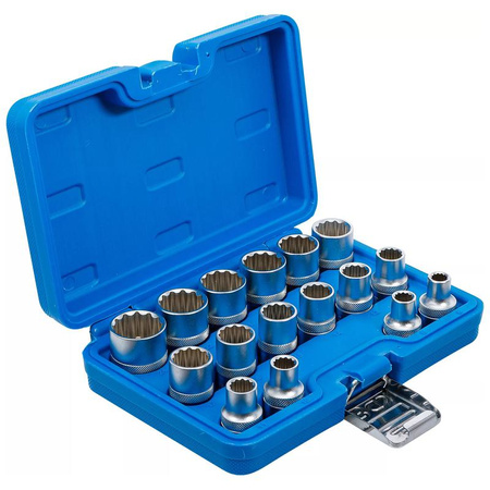 Zestaw 16 nasadek dwunastokątnych 8-24 mm, napęd 12,5 mm (1/2"), BGS 2226