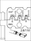 Moduł do zaciskania płaskich końcówek przewodów 0,5-2,5 mm², Gedore 8140-10, 1830643