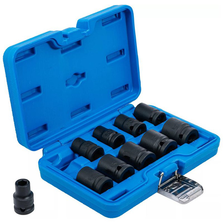 Zestaw 10 nasadek udarowych sześciokątnych 10-24 mm, napęd 12,5 mm (1/2"), BGS 5205