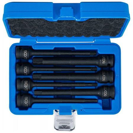 Zestaw nasadek udarowych do bitów długość 150 mm 12,5 mm (1/2") gniazdo sześciokątne 5 - 14 mm 7 szt., BGS 5490